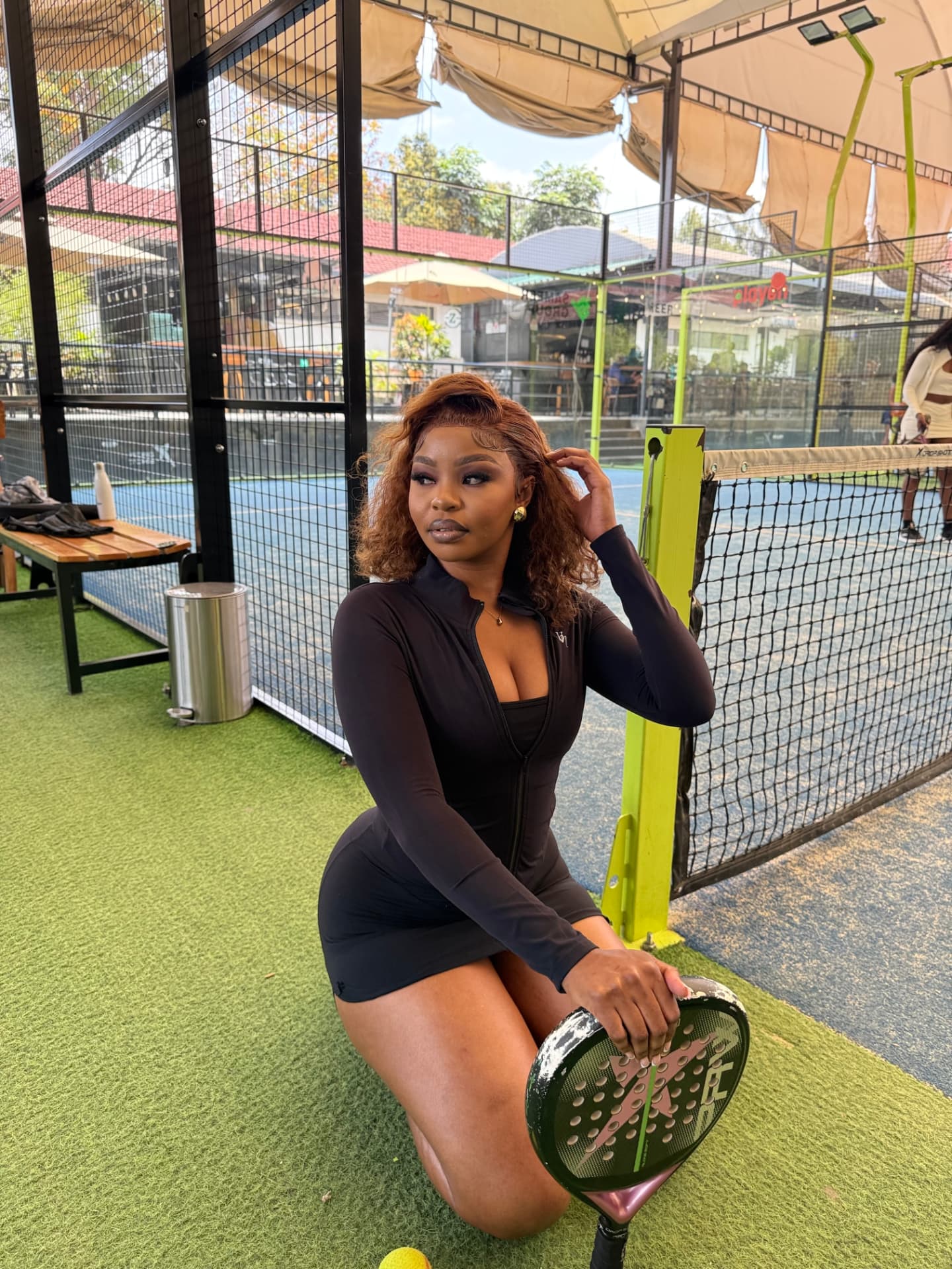 Woman wearing the Essentials Valentin Noble activewear collection